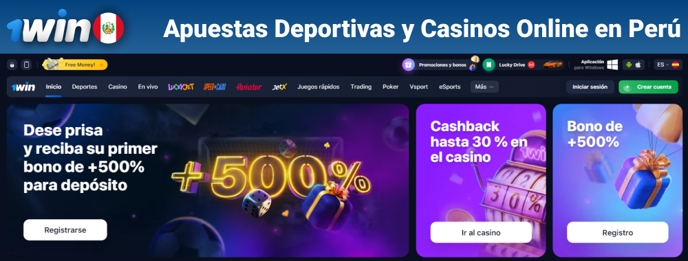 1Win es la casa de apuestas oficial en Perú